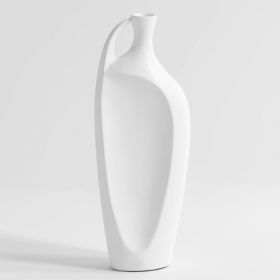 Vase en céramique avec anse, Blanc