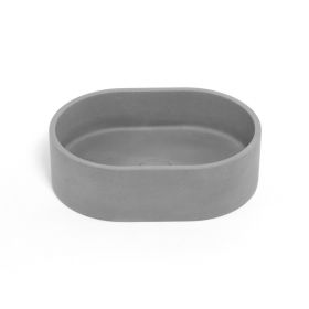 Vasque béton ovale, 40x28 cm, gris béton, T3 - image 2