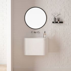 Lave-mains 43 x 22 cm, sans trou de robinet, blanc mat, Ovalo - image 2