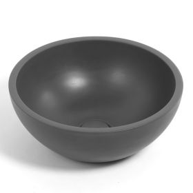 Vasque béton ronde bol, Ø36 cm, gris ciment, T11