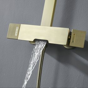Colonne de douche avec mitigeur mécanique, doré mat, Slim, Concorde - image 2