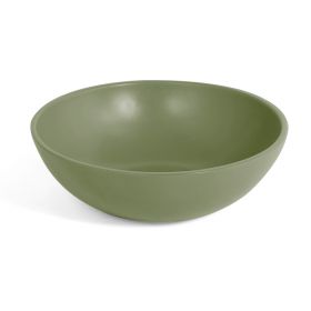 Vasque à poser Ø37,5 cm ronde, céramique, Vert mat, made in France, Romi