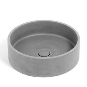 Vasque béton ronde, Ø39 cm, gris béton, T6