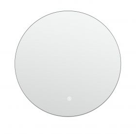 Miroir Ø80 cm rond, antibuée, cadre noir mat, Châtelet