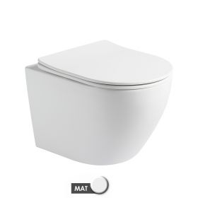 WC Suspendu, 49x37 cm, Blanc mat, Celia