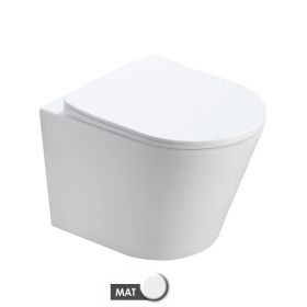 WC Suspendu, 49x36,5 cm, Blanc mat, Flavia