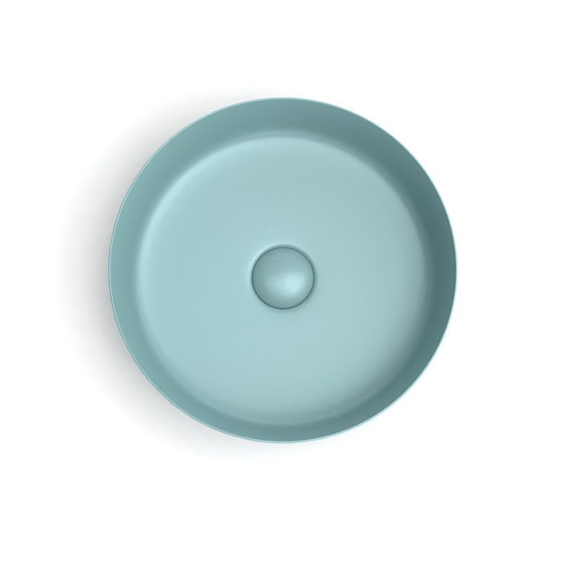 Vasque à poser, 35.2x11.2 cm, Vert d'eau mat, Art - image 2
