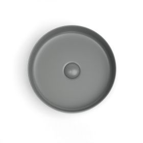 Vasque à poser, 35.2x11.2 cm, Gris ciment mat, Art - image 2
