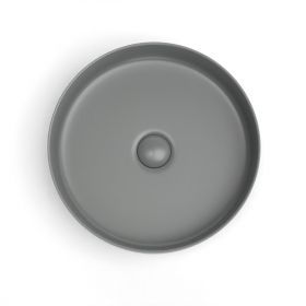 Vasque à poser, 39,4x11,5 cm, Gris ciment mat, Art - image 2