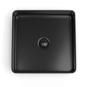 Vasque à poser, 41,5x41,5 cm, Noir brillant, Art - image 2