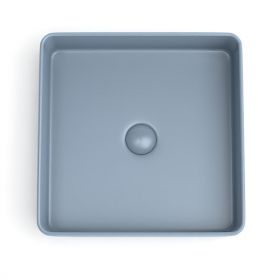 Vasque à poser, 41,5x41,5 cm, Bleu mat, Art - image 2