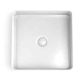 Vasque à poser, 41,5x41,5 cm, Blanc brillant, Art - image 2