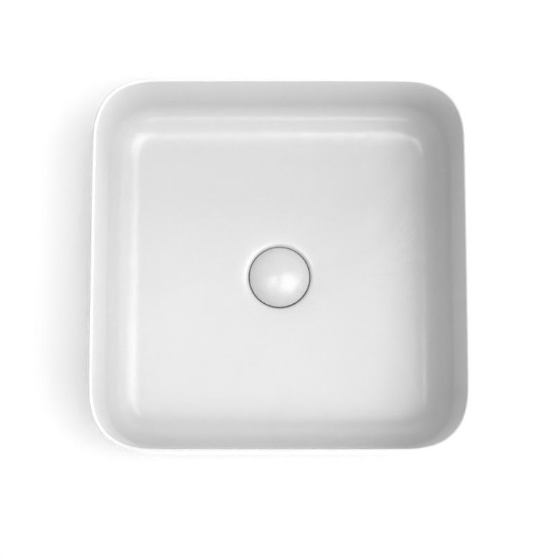 Vasque à poser, 38.5x38.5 cm, Blanc mat, Art - image 2