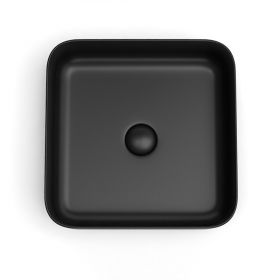 Vasque à poser, 38.5x38.5 cm, Noir mat, Art - image 2