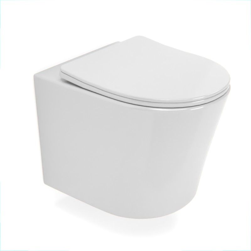 WC Suspendu, 49x36,5 cm, Blanc brillant, Flavia