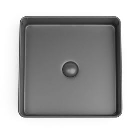 Vasque à poser, 41,5x41,5 cm, Gris foncé mat, Art - image 2