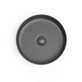 Vasque à poser, 35.2x11.2 cm, Gris foncé mat, Art - image 2