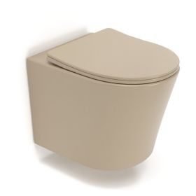 WC Suspendu, 49x36,5 cm, Cappuccino mat, Flavia