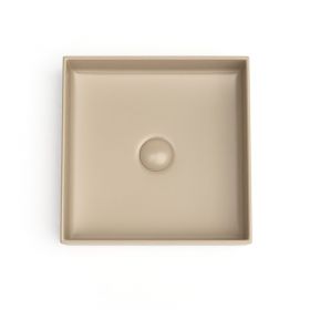 Vasque à poser, 35x35 cm, Cappuccino mat, Elvia - image 2
