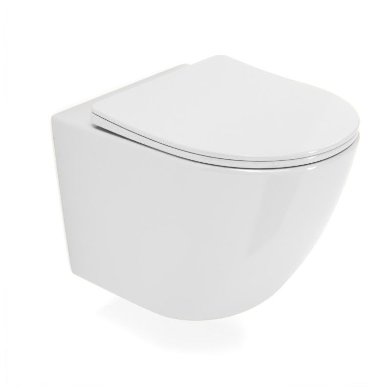 WC Suspendu, 49x37 cm, Blanc brillant, Celia