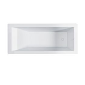Baignoire encastrable, 160x70 cm, Acrylique, Blanc mat, Pieds inclus, Senetosa - image 2