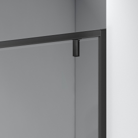 Porte de douche pivotante, Sur mesure de 58 à 95,4 cm, Noir brossé, Arena - image 2