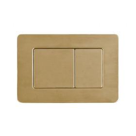 Plaque de déclenchement inox carrée, compatible avec bâti-support Geberit, Doré mat