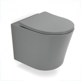 Bâti Geberit Duofix Sigma + Plaque de déclenchement blanche + WC suspendu Flavia gris Rimless - Pack WC suspendu - image 2