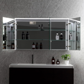 Armoire de toilette 120 cm, LED, Montebello - image 2