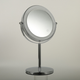 Miroir cosmétique grossissant 5X, chrome, Elvire - image 2