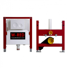 Bati-support, PRO universel, plaque de commande double touche rectangulaire W-RED - image 2