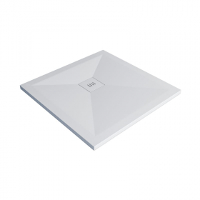 Receveur de douche 80x80, 90x90cm, Solide Surface Blanc mat, Golfe - image 2