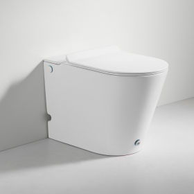 WC à poser blanc brillant ne nécessitant pas de réservoir + abattant, W3.0 - image 2