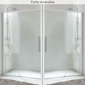 Porte de douche coulissante 100 à 140 cm, chromé, Arena 2 - image 2