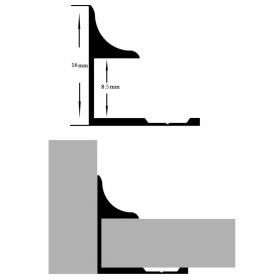 Profilé angle rentrant Aluminium gris, B’Organic® - image 2