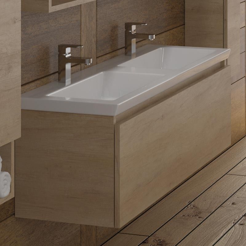 meuble de salle de bain 120 cm space plan vasque ceramique