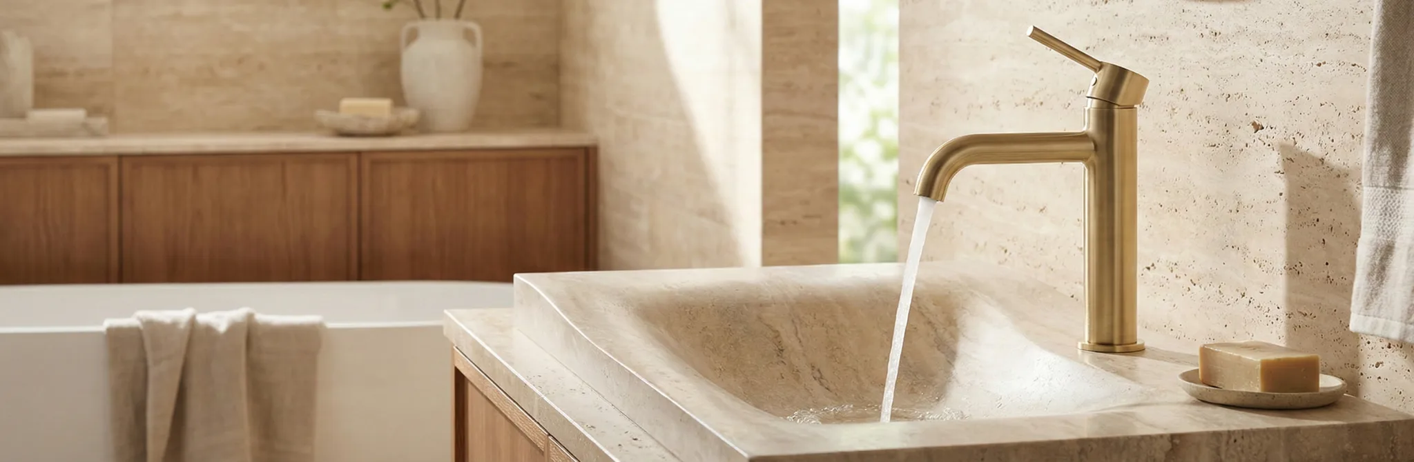 Robinet lave main dans une salle de  bain