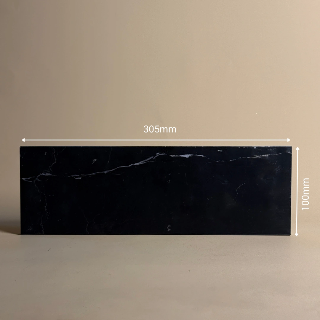 Schéma Plateau à poser, marbre véritable nero marquina, Petra