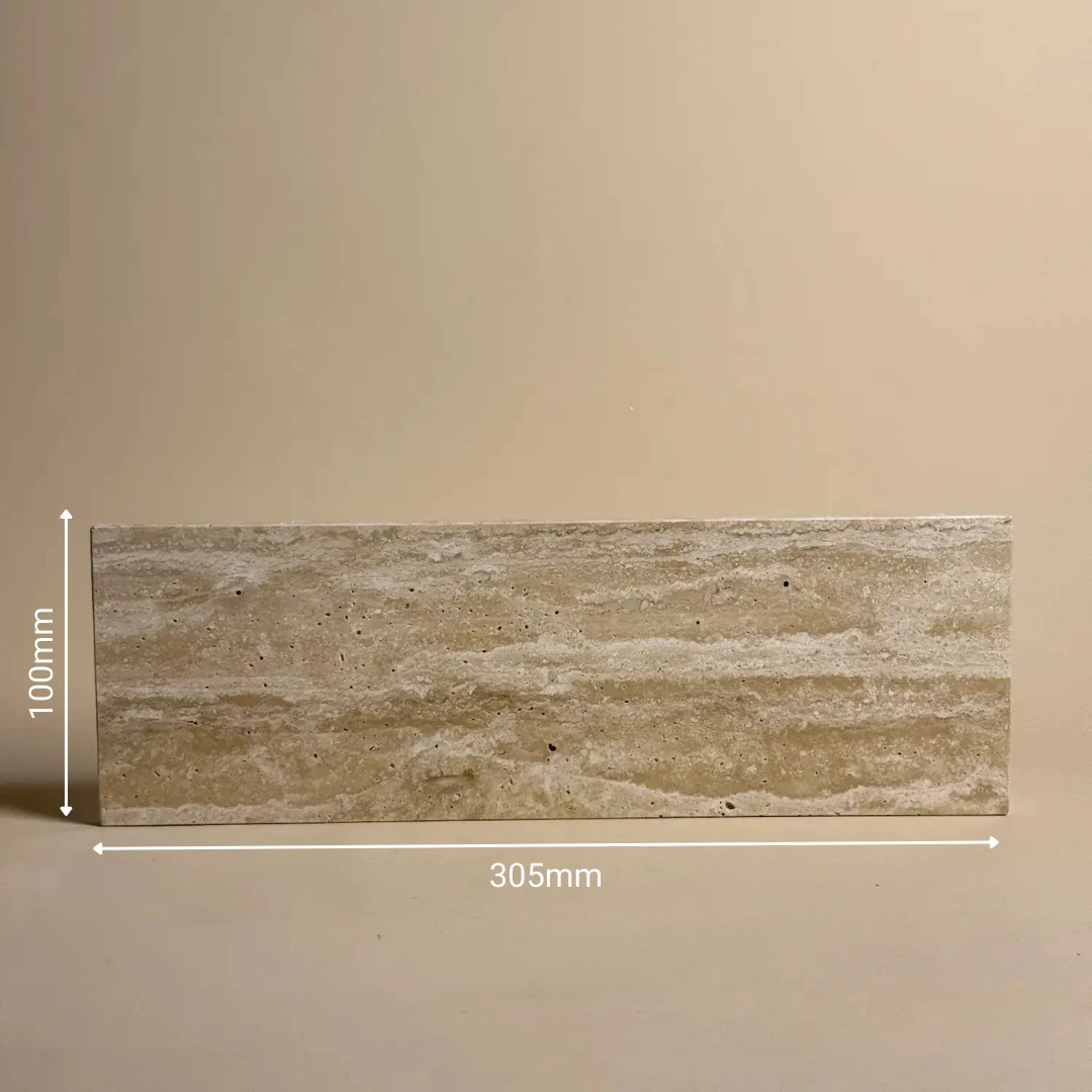 Schéma Plateau à poser, véritable travertin beige, Petra  