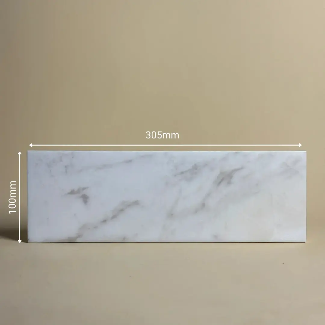 Schéma technique Plateau à poser, marbre véritable blanc