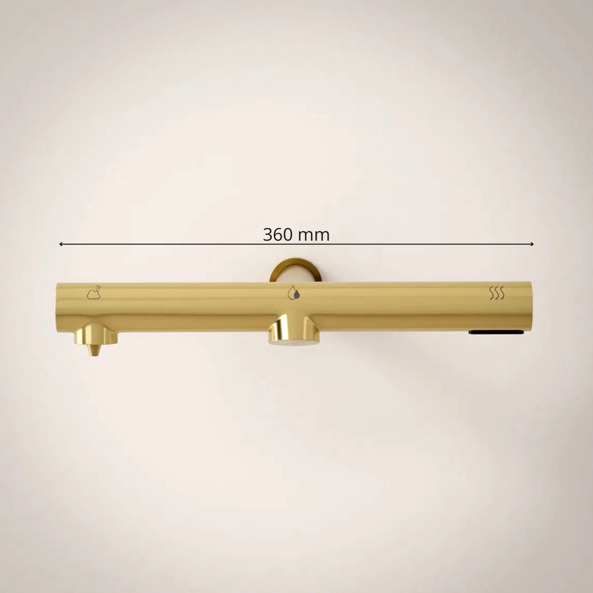 Schéma coté mitigeur 3 en 1 orly doré brossé 