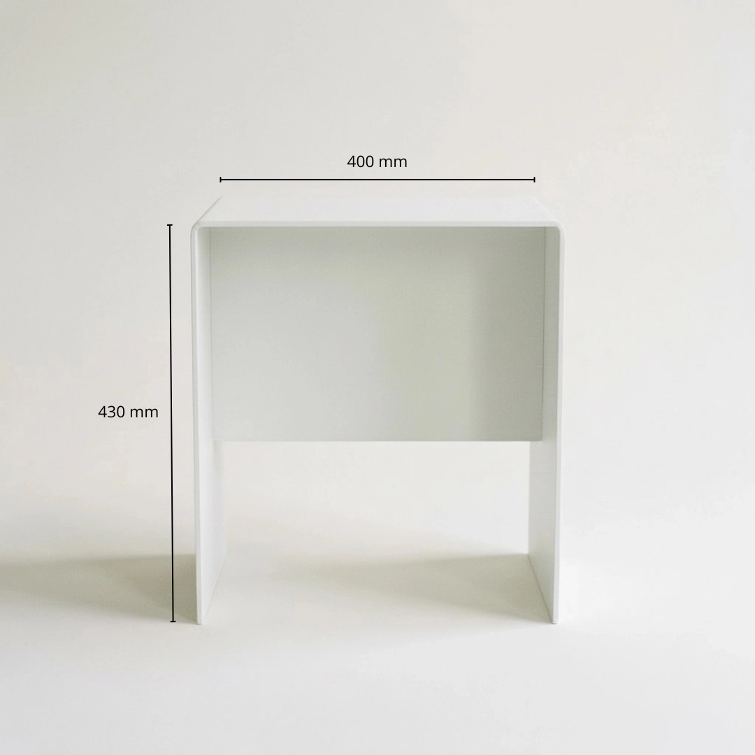 Schéma coté Tabouret, Solid Surface, Square