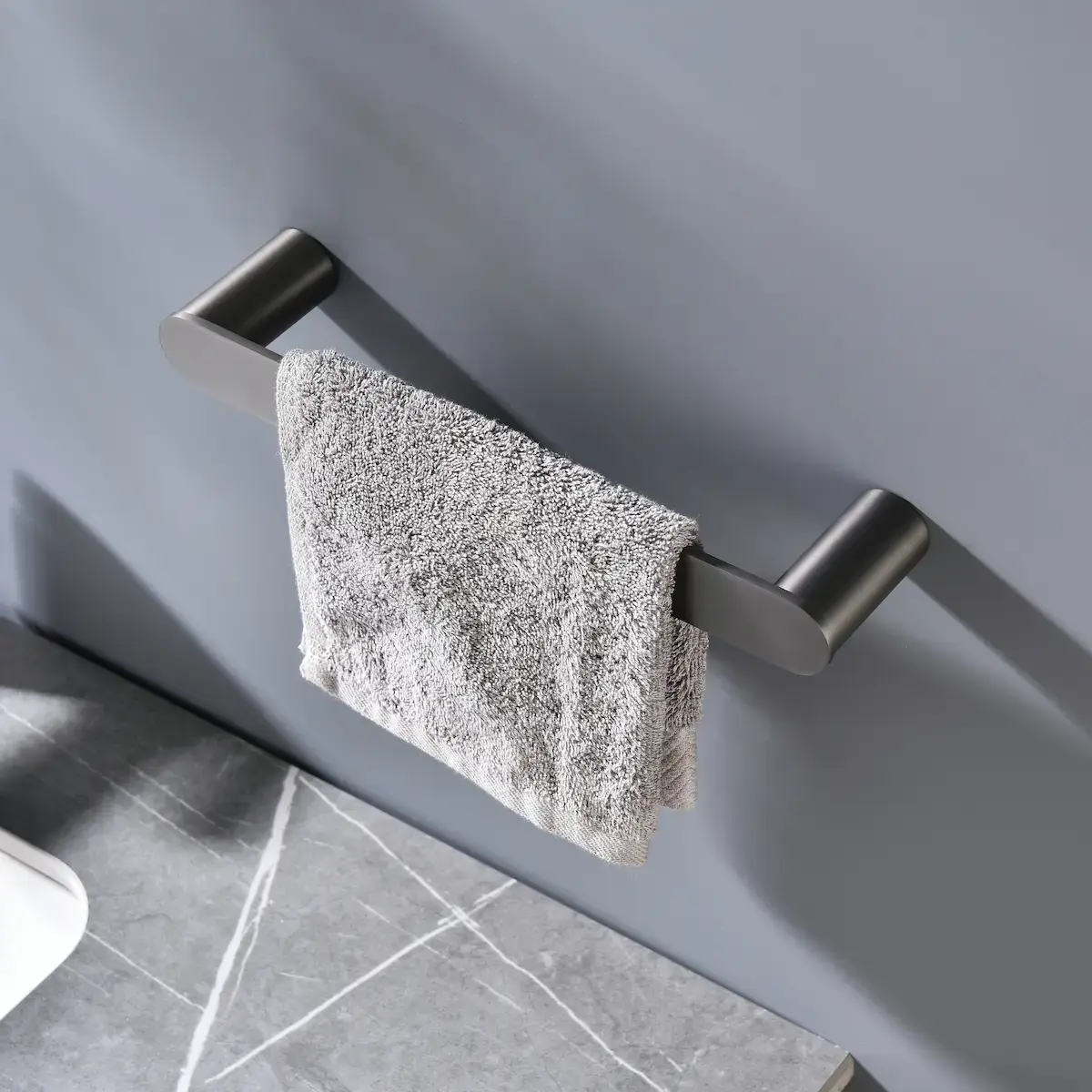 Porte Serviette 29Cm Gun Métal Brossé, Deauville 