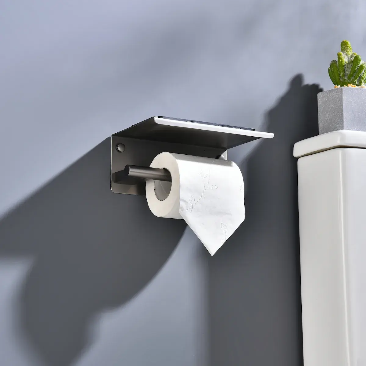 Porte Papier Gun Métal Brosse, Deauville 