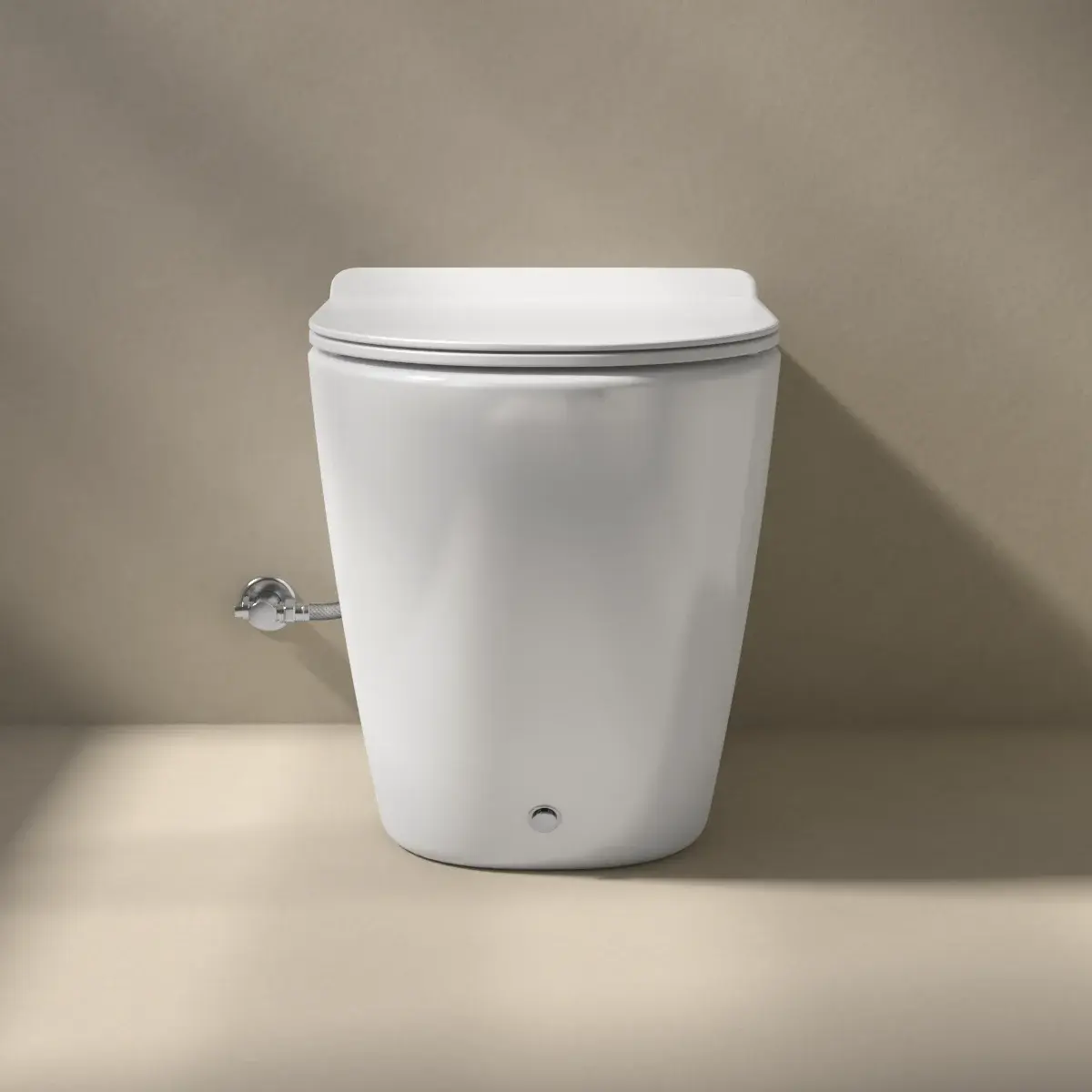 WC à poser blanc brillant ne nécessitant pas de réservoir + abattant Blanc brillant, W3.0 Lucio 2 