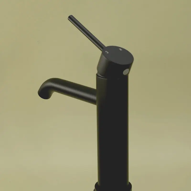 Robinet mitigeur lavabo noir brossé, Châtelet