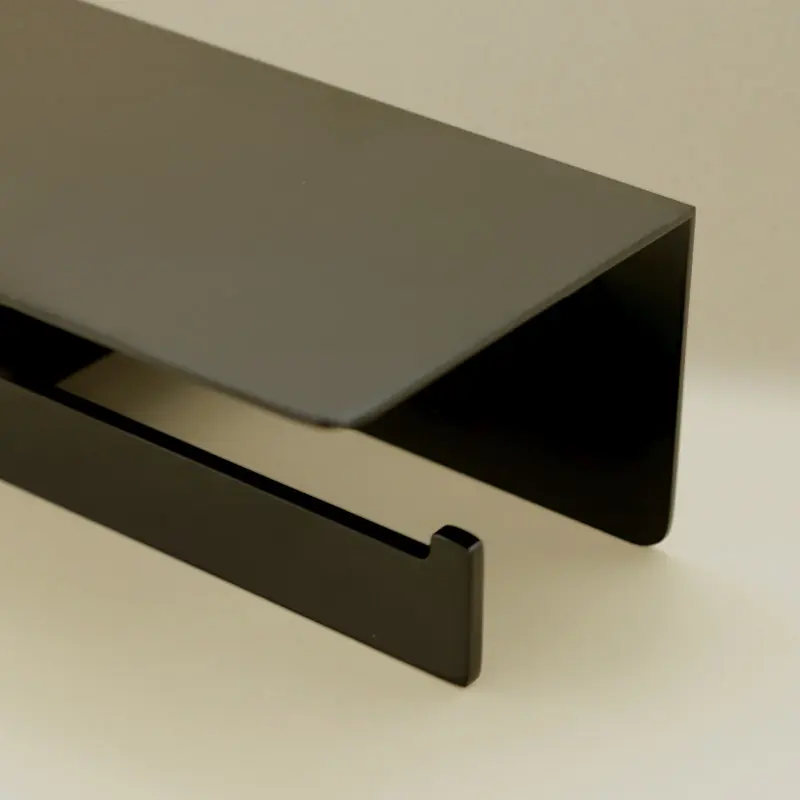 Set Douchette hygiénique avec porte rouleau Noir mat Châtelet