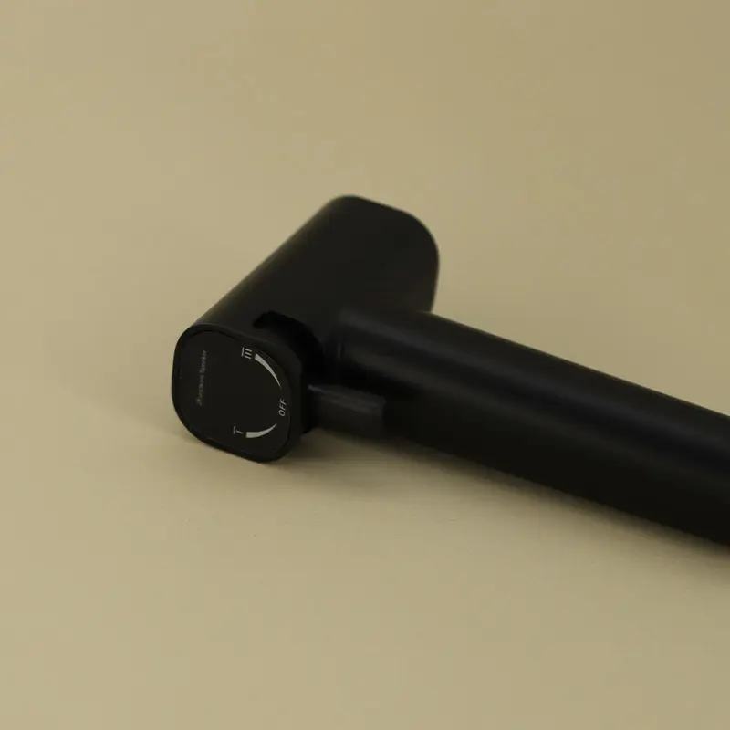 Set Douchette hygiénique avec porte rouleau Noir mat Châtelet