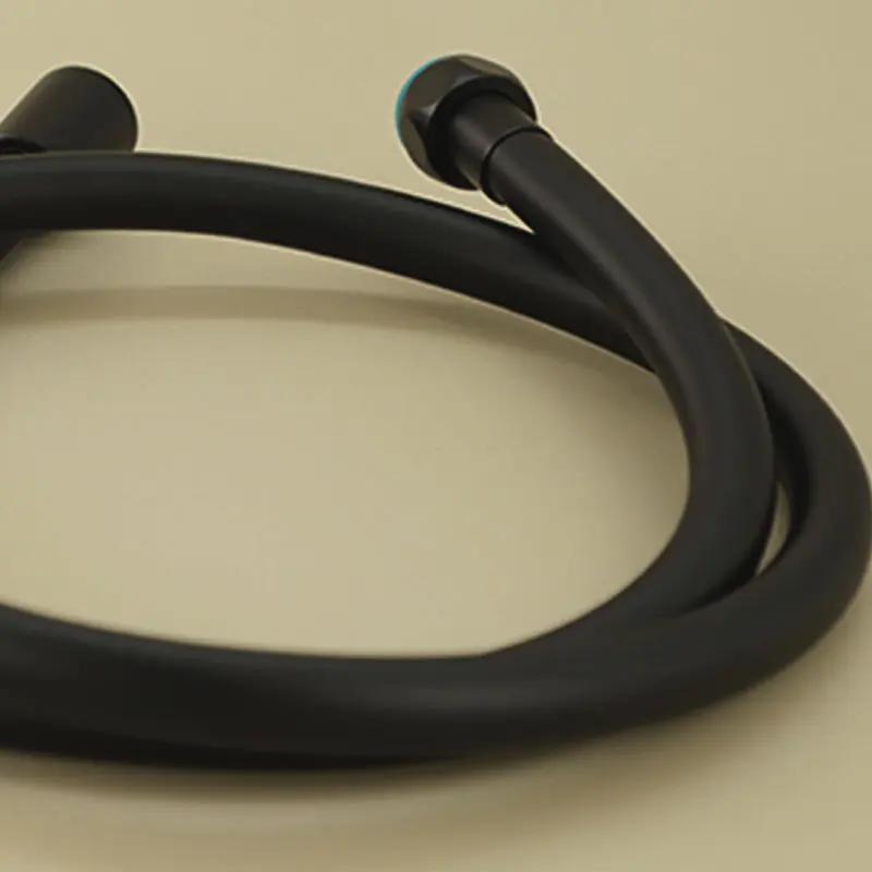Set Douchette hygiénique avec porte rouleau Noir mat Châtelet