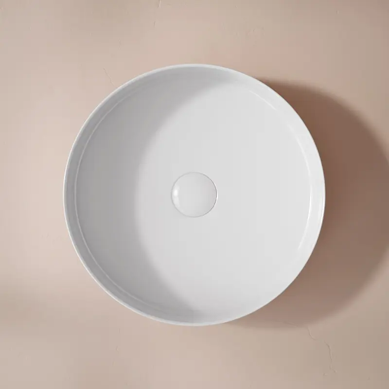 Vasque Vasque à poser cannelée, 37.5 cm, Blanc brillant Corinto Fino Cilin 